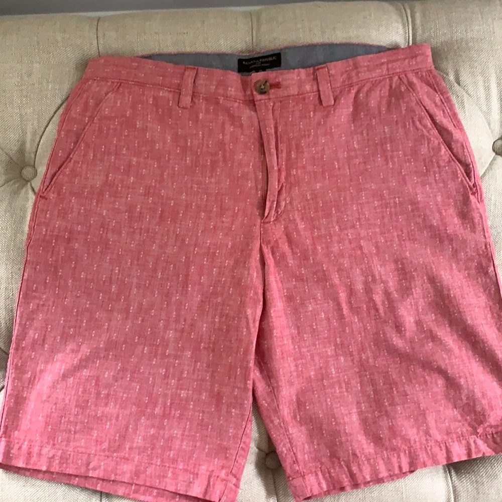 Banana Republic Pink Flat Front Men Shorts